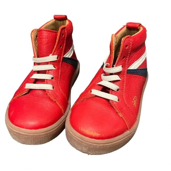 Freshly Picked HI Top sneaker Unisex toddler 7T Leather- pull on elastic laces - Picture 5 of 8